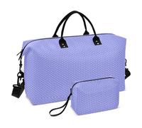 Bolsa de viaje grande con lunares blancos sobre fondo morado, bolsa de transporte para aeropuerto, bolsa de gimnasio con correa ajustable para senderismo, plegable