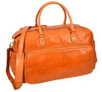 Bolsa de viaje grande de cuero de primera calidad Jules, bolsa de fin de semana de piel auténtica con múltiples compartimentos, Tan, L, Bolsa vintage