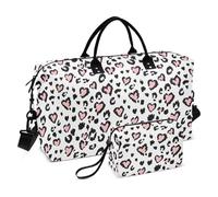 Bolsa de viaje grande de deporte, bolsa de gimnasio, bolsa de fin de semana, estampado de leopardo, guepardo, jaguar, equipaje de mano con bolsa de aseo, Jaguar guepardo con estampado de leopardo,