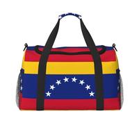 Bolsa de viaje grande de lona con estampado de la bandera de Venezuela, para fin de semana, para mujer, bolsa de mano, Negro -, Talla única