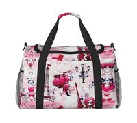 Bolsa de viaje grande plegable e impermeable con diseño de la Torre Eiffel de París, para playa, natación, piscina, deportes, gimnasio