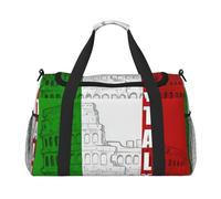 Bolsa de viaje grande plegable e impermeable con la bandera de Italia del Coliseo Romano, para la playa, natación, piscina, deportes, gimnasio
