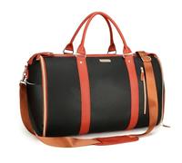 Bolsa de viaje grande plegable para viaje, bolsa de equipaje Holdall impermeable, espacio de capacidad con compartimento para zapatos | Weekend Overnight Sports Bag for Women Men, Stried, 53.3x33x27