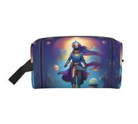 Bolsa de Viaje Grande Reutilizable para cosméticos, Bolsa de Almacenamiento con Estampado de Aventuras astrales para artículos de tocador, Maquillaje y Accesorios