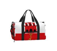 Bolsa de viaje impermeable con compartimento para zapatos, gimnasio, fin de semana, para hombres y mujeres, con diseño de bandera de Gibraltar