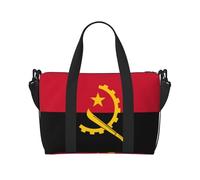 Bolsa de viaje impermeable con la bandera de Angola para gimnasio, deportes, vacaciones