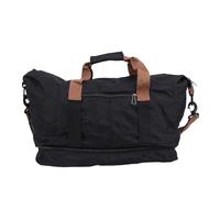 Bolsa de Viaje Impermeable de Tela Oxford para Fin de Semana con Correa para el Hombro con Separación en Seco y Húmedo para Hombres y Mujeres (Black)