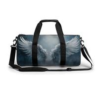 Bolsa de viaje ligera con alas de ángel que brillan en invierno, para gimnasio, para mujeres y hombres, bolsa de deporte con correa para el hombro