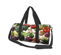Bolsa de viaje ligera y pequeña bolsa de gimnasio, plegable, para fin de semana, con correa ajustable para el hombro, introducción de varias verduras, bolsa de hospital para mujeres y hombres