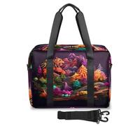Bolsa de viaje mágica de paisaje de bosque para mujeres y hombres, bolsas de fin de semana, 32 L, bolsa de cabina grande para deportes, gimnasio, yoga, color, 32L, Organizador de bolsas