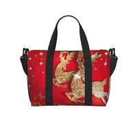 Bolsa de viaje Merry Christmas 3, bolsa de lona deportiva, gimnasio, yoga, bolsa de viaje para fin de semana, bolsa de viaje con compartimento, NEGRO, One Size