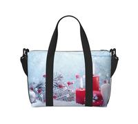 Bolsa de viaje Merry Christmas 5, bolsa de lona deportiva, gimnasio, yoga, bolsa de viaje para fin de semana, bolsa de viaje con compartimento, NEGRO, One Size