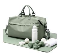 Bolsa de Viaje Mujer para Avión, Bolsa de Fin de Semana con Compartimento para Zapatos, Mala Maternidad con Bolsillo Húmedo, Bolsa Gimnasio Macuto Deporte Hombre(Verde)