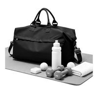 Bolsa de Viaje Mujer para Avión, Bolsa de Fin de Semana con Compartimento para Zapatos, Mala Maternidad con Bolsillo Húmedo, Bolsa Gimnasio Macuto Deporte Hombre(Negro)