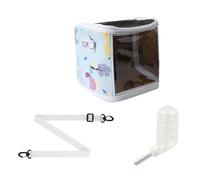 Bolsa de viaje para animales pequeños con comedero de agua y diseño ventilado para pájaros, loros, pequeñas mascotas, transportadores de viaje para cobayas y pájaros