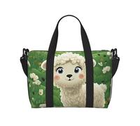 Bolsa de viaje para artículos personales, bolsa de equipaje, bolsa de entrenamiento, ligera, impermeable, deportiva, bolsa de gimnasio, bonita bolsa de fin de semana de oveja de dibujos animados para
