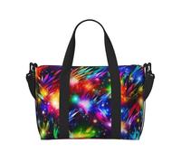 Bolsa de viaje para artículos personales, bolsa de equipaje, bolsa de entrenamiento, ligera, impermeable, bolsa de gimnasio, brillante, hermosa, colorida, bolsa de fin de semana para mujeres y