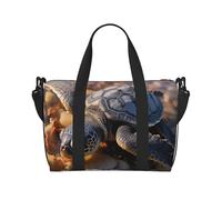 Bolsa de viaje para artículos personales, bolsa de equipaje, bolsa de entrenamiento, ligera, impermeable, deportiva, bolsa de gimnasio, bonita tortuga marina arrastrada en la playa, bolsa de fin de