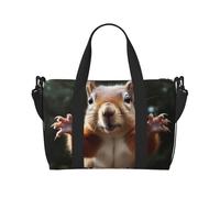 Bolsa de viaje para artículos personales, bolsa de equipaje, bolsa de entrenamiento, ligera, impermeable, deportiva, bolsa de gimnasio, ardilla, divertida bolsa de fin de semana para mujeres y