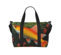 Bolsa de viaje para artículos personales, bolsa de equipaje, bolsa de entrenamiento, ligera, impermeable, deportiva, bolsa de gimnasio, cártamo, pez volador, bolsa de fin de semana para mujeres y
