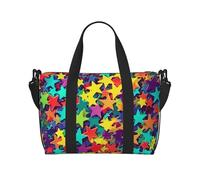 Bolsa de viaje para artículos personales, bolsa de equipaje de mano, bolsa de entrenamiento, ligera, impermeable, deportiva, bolsa de gimnasio, muchas estrellas, bolsa de fin de semana para mujeres y