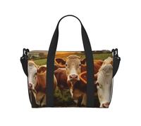 Bolsa de viaje para artículos personales, bolsa de equipaje de mano, bolsa de entrenamiento, ligera, impermeable, deportiva, bolsa de gimnasio, vacas, bolsa de fin de semana para mujeres y hombres,
