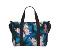Bolsa de viaje para artículos personales, bolsa de equipaje de mano, bolsa de entrenamiento, ligera, impermeable, deportiva, bolsa de gimnasio, bonitas mariposas, bolsa de fin de semana para mujeres y