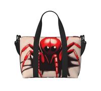 Bolsa de viaje para artículos personales, bolsa de equipaje de mano, bolsa de entrenamiento, ligera, impermeable, deportiva, bolsa de gimnasio, bonita pequeña araña roja, bolsa de fin de semana para