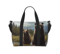 Bolsa de viaje para artículos personales, bolsa de equipaje de mano, bolsa de entrenamiento, ligera, impermeable, para deportes, gimnasio, encuentro, animal, oso, bolsa de fin de semana, para mujeres