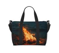 Bolsa de viaje para artículos personales, bolsa de equipaje de mano, bolsa de entrenamiento, ligera, impermeable, deportiva, bolsa de gimnasio, bolsa de fin de semana Fire by The Sea para mujeres y