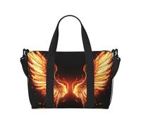 Bolsa de viaje para artículos personales, bolsa de equipaje de mano, bolsa de entrenamiento, ligera, impermeable, deportiva, bolsa de gimnasio, alas de ángulo de fuego, bolsa de fin de semana para