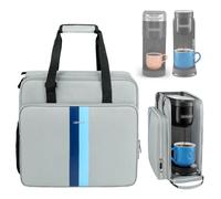 Bolsa de Viaje para cafetera Compatible con Keurig K-Slim/K-Express/K-Iced/Ninja PB051/PB041ST, Funda de Transporte para cafetera de una Sola porción con múltiples Bolsillos para cápsulas K-Cup, Gris