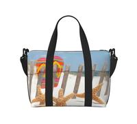 Bolsa de viaje para chanclas, deportes, gimnasio, yoga, bolsa de lona para fin de semana, bolsa de viaje con compartimento, NEGRO, One Size