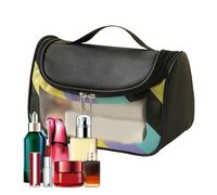 Bolsa de viaje para el cuidado de la piel, bolsa de maquillaje transparente, impermeable, bolsa organizadora transparente, estuche de maquillaje de viaje, bolsa de cosméticos visible para exteriores,