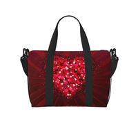 Bolsa de viaje para el día de San Valentín, bolsa de lona deportiva, gimnasio, yoga, bolsa de viaje para fin de semana, bolsa de viaje con compartimento, NEGRO, One Size