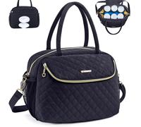 Bolsa de viaje para enfriar leche materna con 2 dispensadores de toallitas y bolsa de hielo, bolsa enfriadora de biberones para 6 biberones de hasta 9 onzas, bolsa para sacaleches, bolsa de