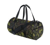 Bolsa de viaje para equipaje de noche, resistente al agua, color verde y marrón