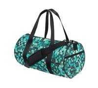 Bolsa de viaje para equipaje, diseño de pata de gallo, color verde turquesa, gran capacidad
