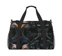 Bolsa de viaje para exteriores, con cuernos de ciervo, grande, plegable, impermeable, para la noche, playa, natación, piscina, deportes, gimnasio