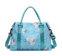 Bolsa de Viaje para Fin de Semana, Bolsa de Gimnasio con Bolsillo Separado seco y húmedo para Mujeres y niñas, Resistente al Agua, B-Unicornio, Bolsa para Carrito con Bolsillo Separado para seco y