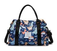 Bolsa de viaje para fin de semana, bolsa de gimnasio con bolsillo separado seco y húmedo para mujeres y niñas, resistente al agua, B-Dinosaurios, Bolsa para carrito con bolsillo separado para seco y