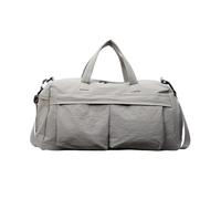 Bolsa de viaje para fines de semana, para entrenamiento, gimnasio, bolsa de hombro resistente al agua con compartimento para zapatos, bolsa de hombro, Gray, Mass Beauty