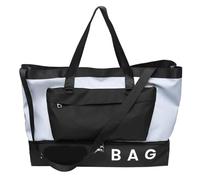 Bolsa de viaje para fitness, bolsa de equipaje de gran capacidad, bolsa de entrenamiento, color de contraste, bolsa de noche, bolsa de fin de semana, bolsa deportiva, azul/negro
