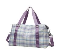 Bolsa de viaje para gimnasio, bolsa de fitness para mujer, bolsa de viaje resistente al agua, bolsa de lona con bolsa húmeda con bolsa de fin de semana, capacidad de 25 L para viajes, lavanda, ver
