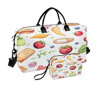 Bolsa de viaje para gimnasio, comida gourmet con bolsa de almacenamiento, bolsa de fin de semana, bolsa de noche, para hombres y mujeres, viajes, deportes, yoga, multicolor, Talla única