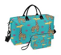 Bolsa de viaje para gimnasio, diseño de jirafa africana, para mujeres y hombres, multicolor