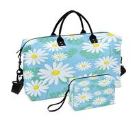 Bolsa de viaje para gimnasio, diseño de margaritas florales para mujeres y hombres, multicolor