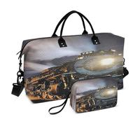 Bolsa de viaje para gimnasio, estilo retro, locomotora, para mujeres y hombres, bolsas de mano para fin de semana, multicolor