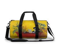 Bolsa de viaje para gimnasio o gimnasio, con correa para el hombro, diseño de esqueleto con texto en inglés "Reading in A Red", color rojo