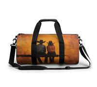 Bolsa de viaje para gimnasio o gimnasio con correa para el hombro, diseño de pareja y vaquera